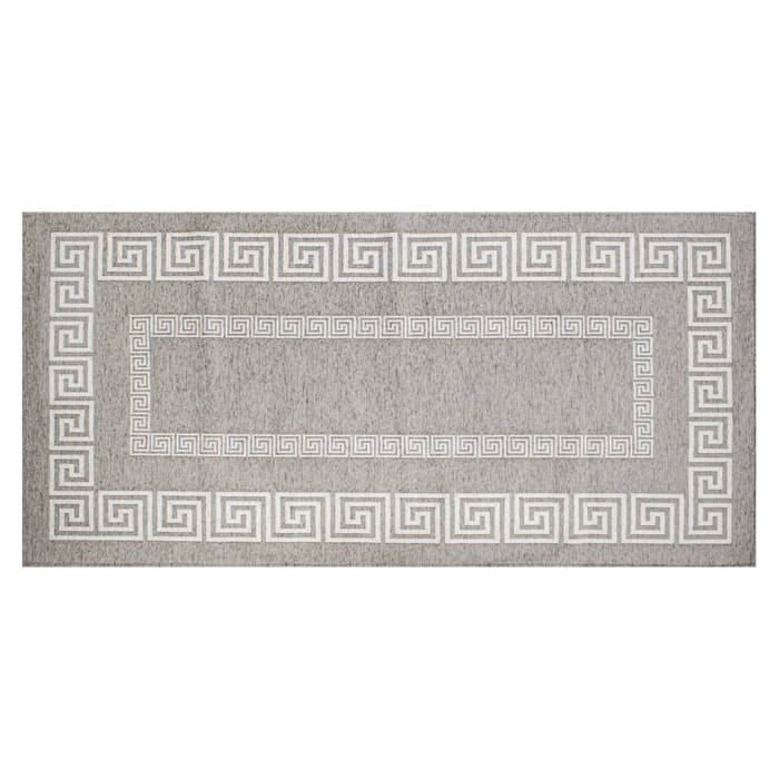 TAPPETO ARREDO ATENE GRIGIO TITANIO 65X115 CM CON ANTISCIVOLO
