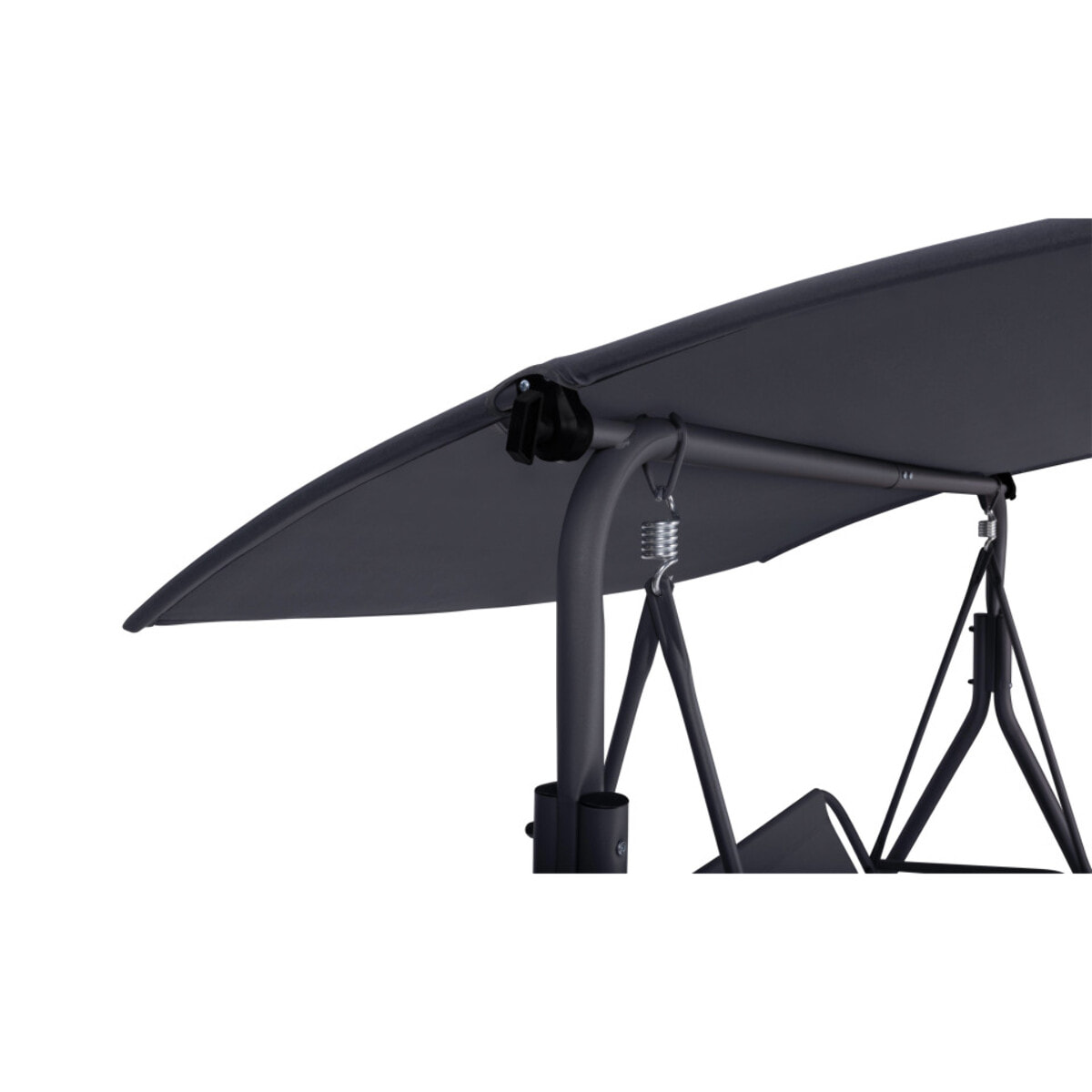 Balancelle de jardin grise textilène 170cm