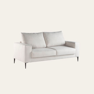 Canapé Jagger -textile, mousse pu, bois et panneau de particules-couleur beige 212 x 105 x 90 cm