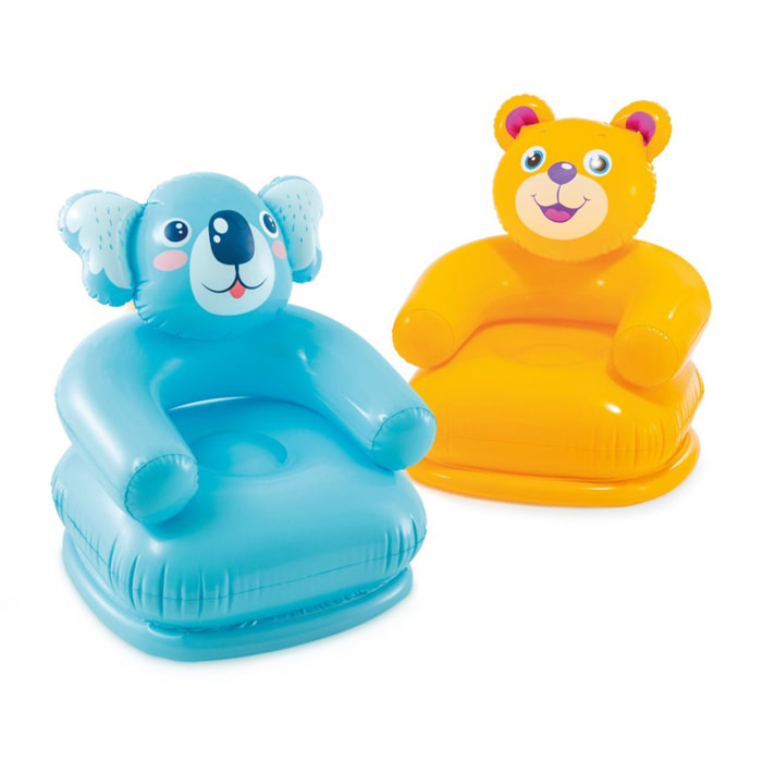 Intex Poltroncina Gonfiabile Animali Felici, 65x64x74 cm