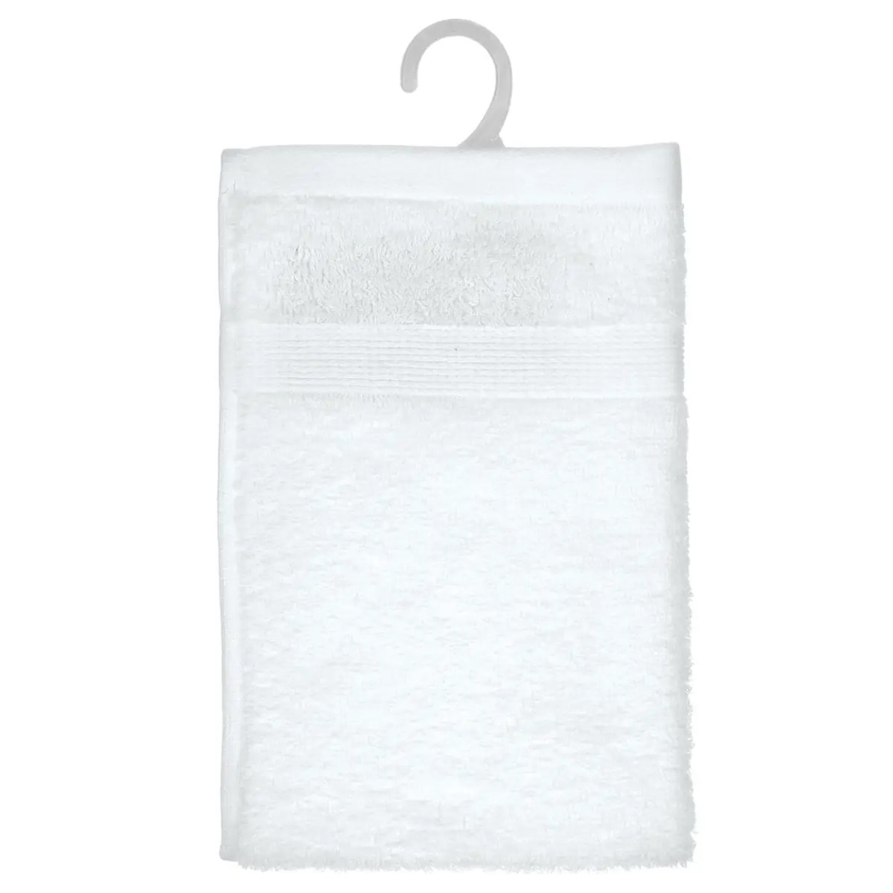 Serviette invité "Essentiel" coton blanc 30x50cm