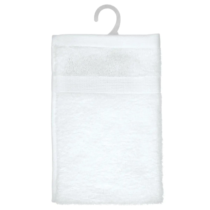 Serviette invité "Essentiel" coton blanc 30x50cm