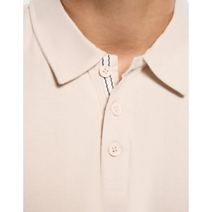 Polo Manga Corta Beige - Biebu