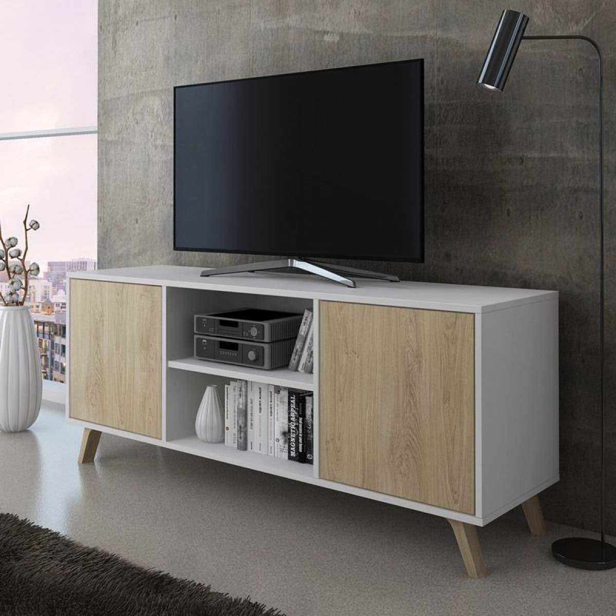 Mueble TV Wind 140 Blanco - Puccini