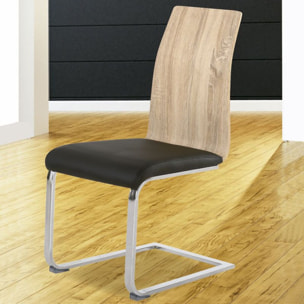 Pack 4 sillas de comedor Sensei Madera - Negro Sensei