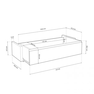Cajón frontal canapé Luxury Roble