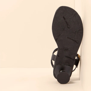 Sandalias con tacón N884 SOFT NAPPA BLACK/ FLORA color Black