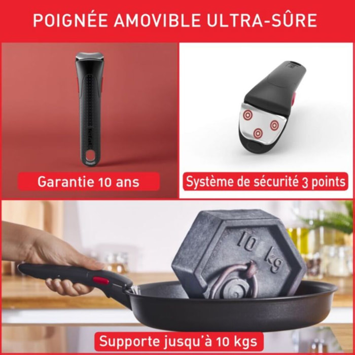 Poignée amovible TEFAL Ingenio brut