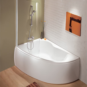 Pare baignoire,1 volet, courbé Micromega Duo réversible