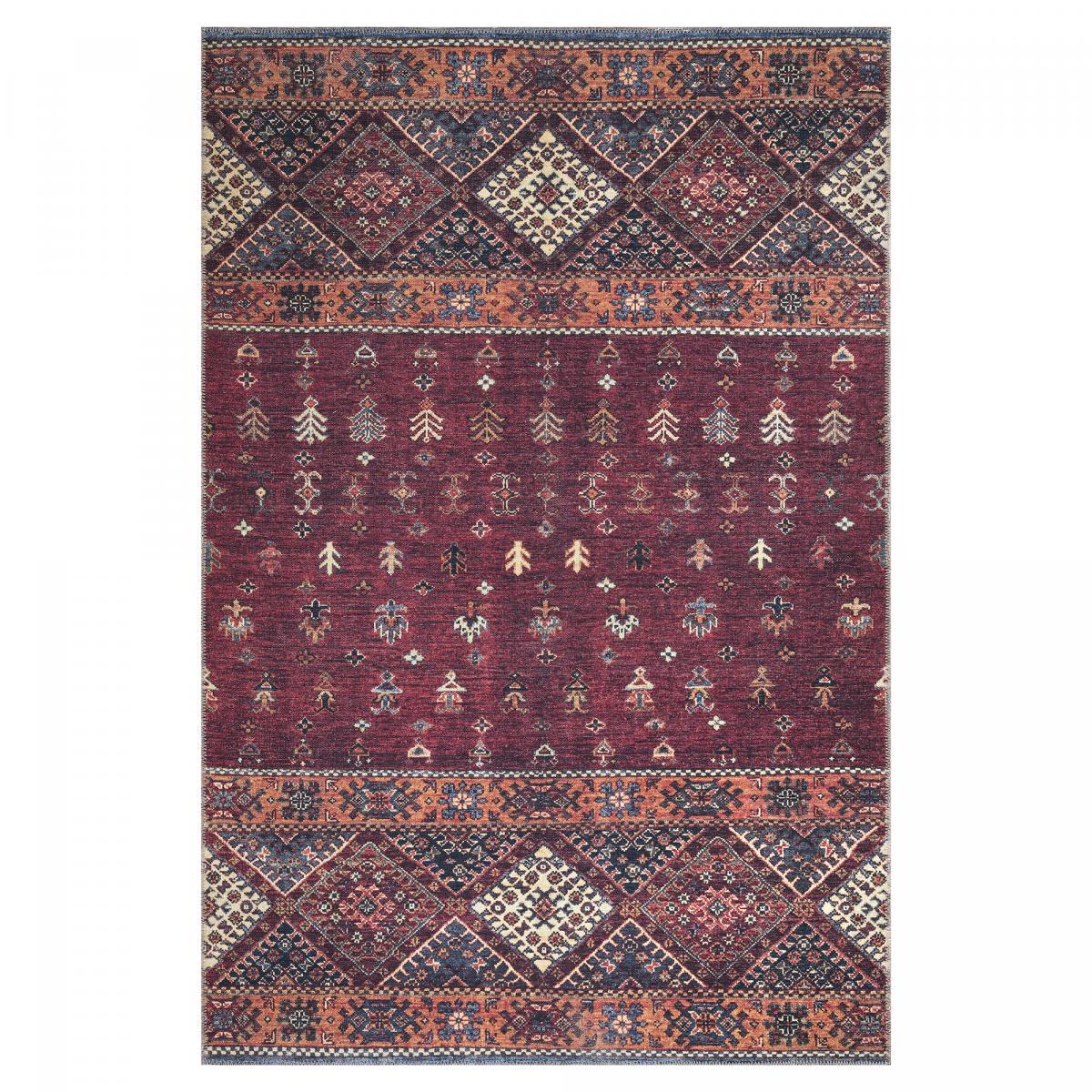 Tapis oriental tissé motif ethnique MIBU