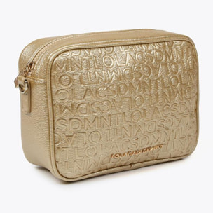 Borsa a tracolla monogrammi metallizzata