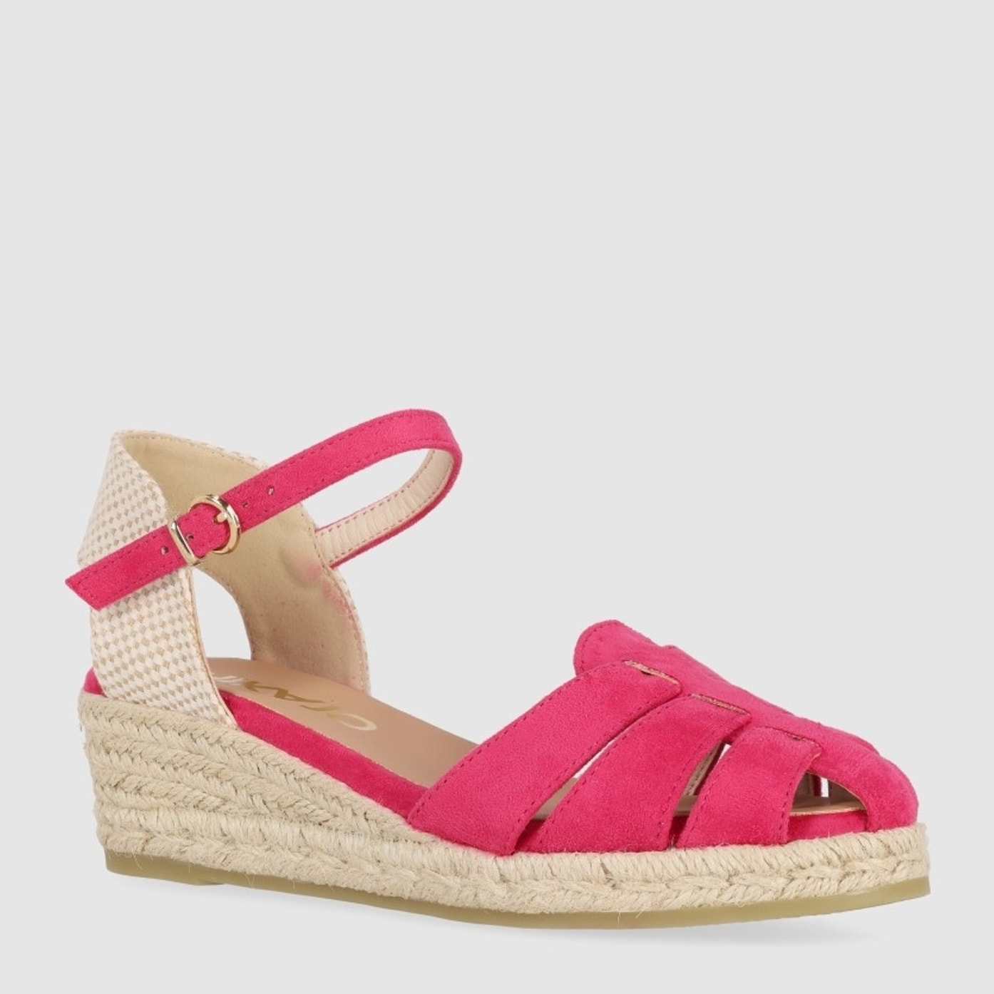 Sandalias de Tejido - Fucsia - Tacón: 5 cm
