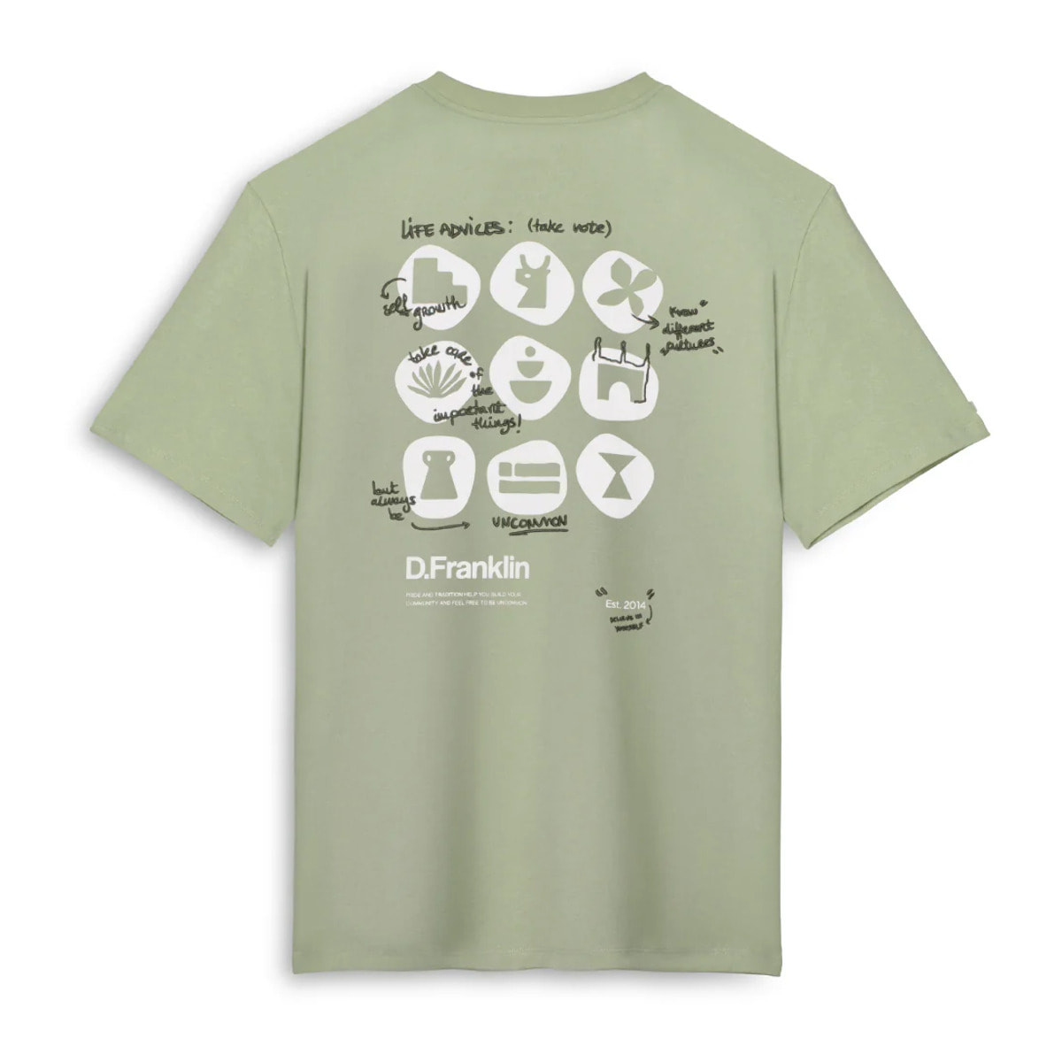 Camiseta Hombre Life Advice Verde