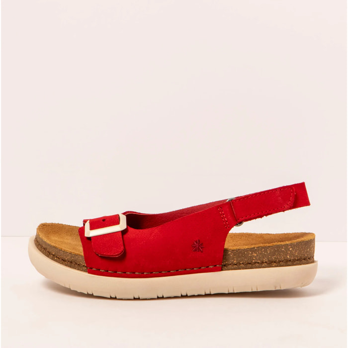 Sandalias 1719 NOBUCK RED /RHODES color Red