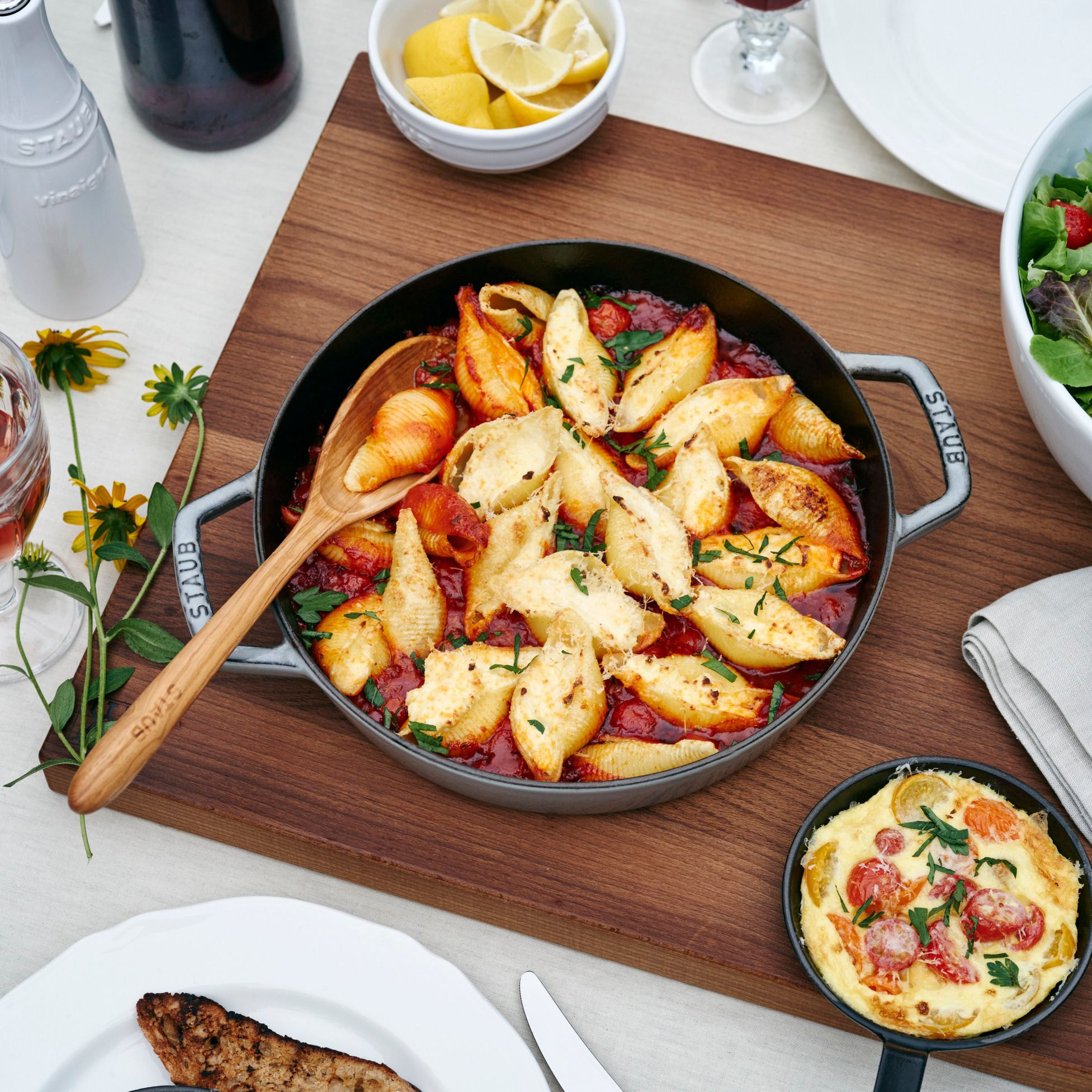 Poêle avec 2 poignées 26 cm, Fonte, Gris graphite