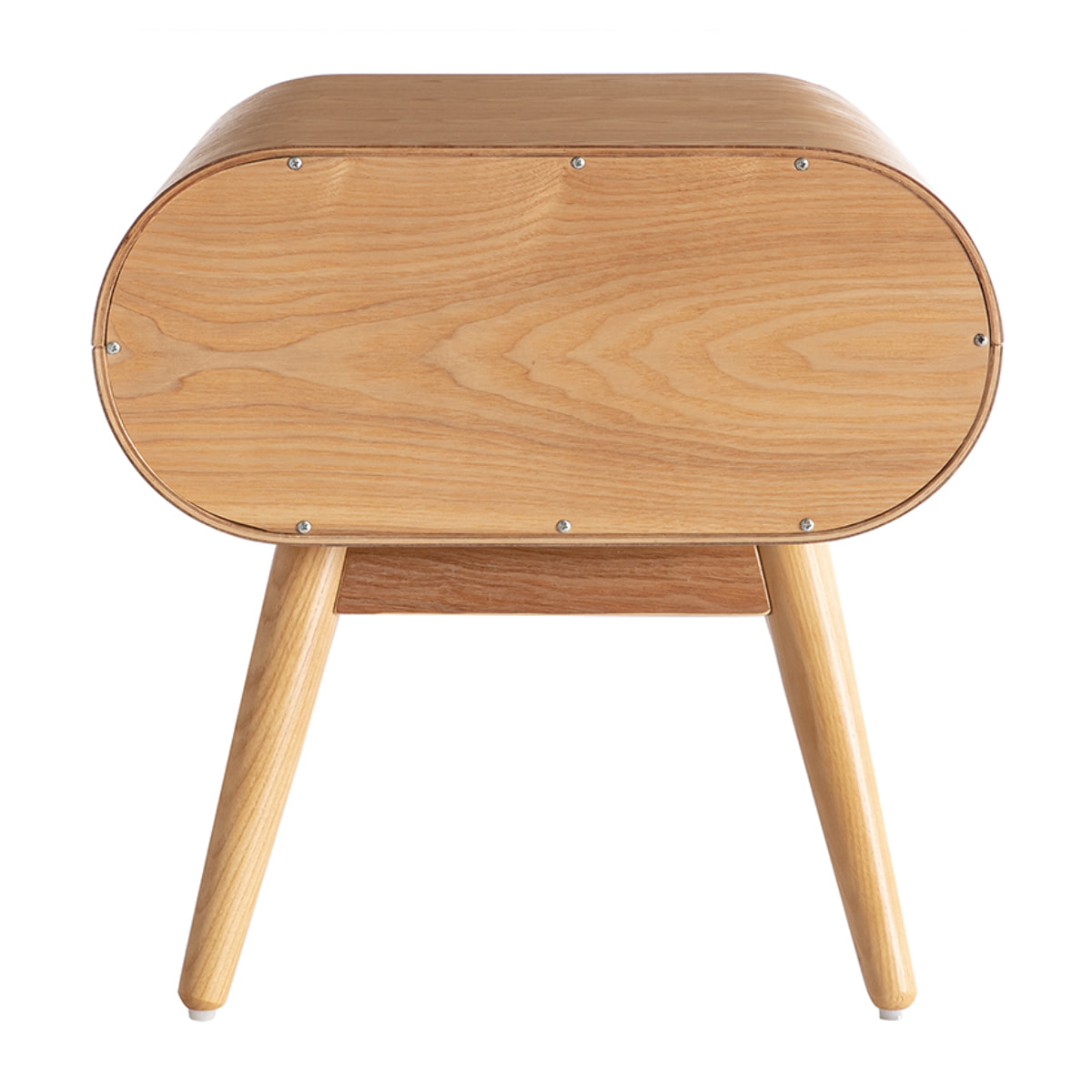 Table de chevet avec tiroir vintage bois clair (lot de 2) BJORG