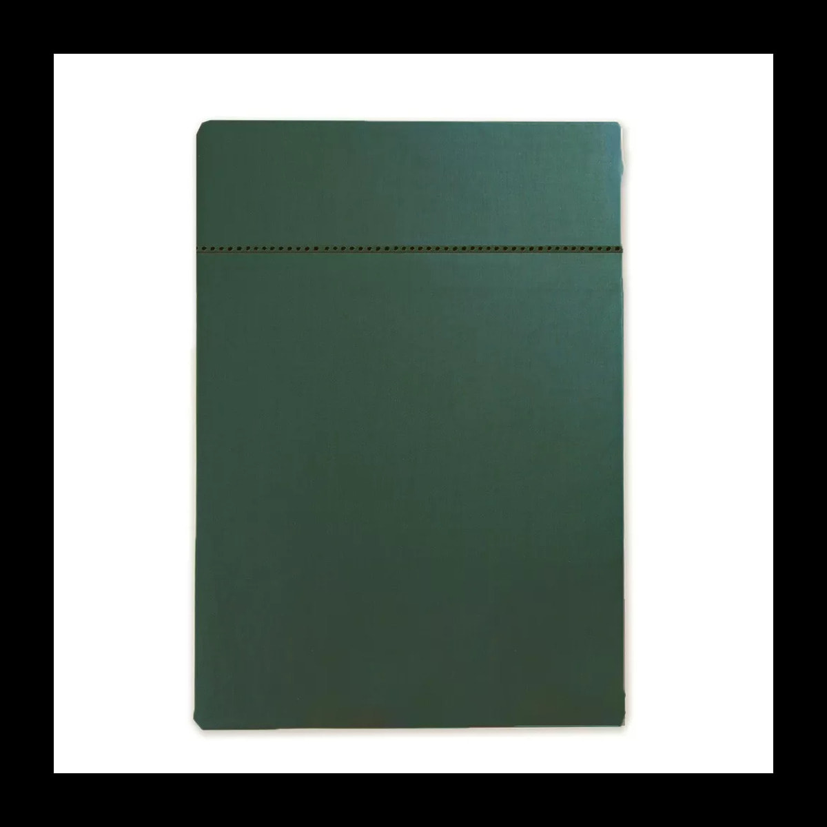 Drap plat satin de coton uni vert Ava uni sauge