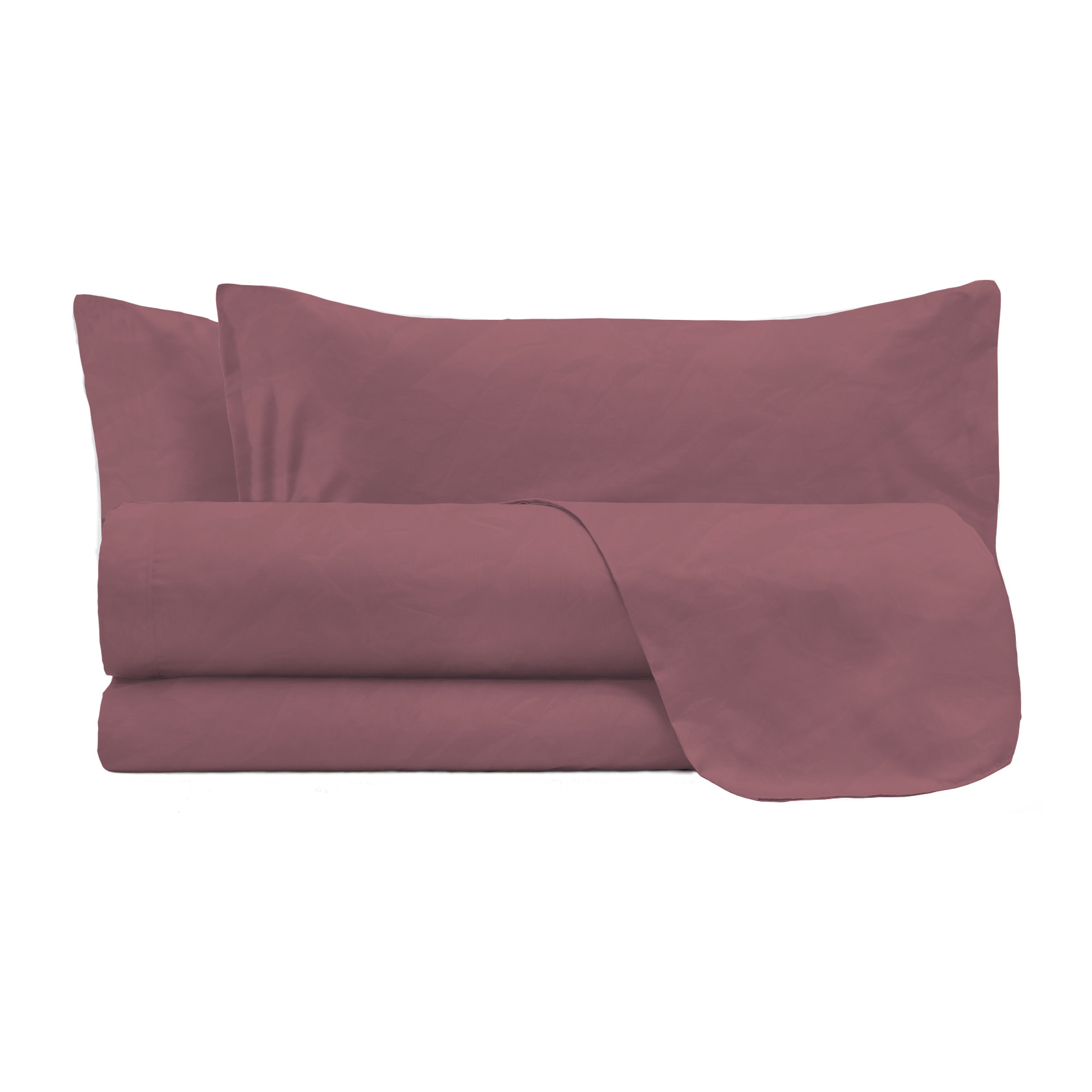 COMPLETO LETTO WATER WASHED, 100% Microfibra, No Stiro - ROSSO CORALLO
