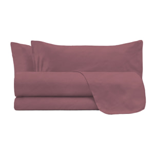 COMPLETO LETTO WATER WASHED, 100% Microfibra, No Stiro - ROSSO CORALLO