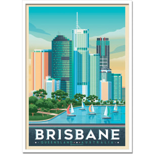 Affiche - Brisbane - Olahoop Travel Posters