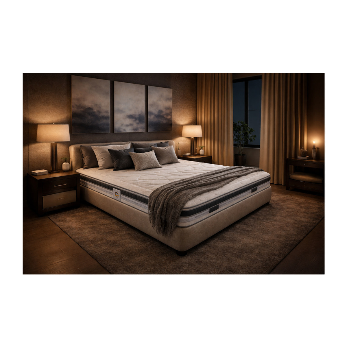 Ensemble Cheverny - matelas 1 place + 1 sommier