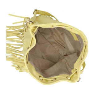 Borsa a secchiello da donna Made in Italy - Modello Umbria Plus - Pelle scamosciata - 25.0 x 22.0 x 13.0 cm