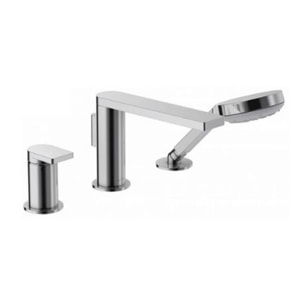 Jacob Delafon  - Mitigeur bain-douche 3 trous sur gorge - collection Composed finition titanium