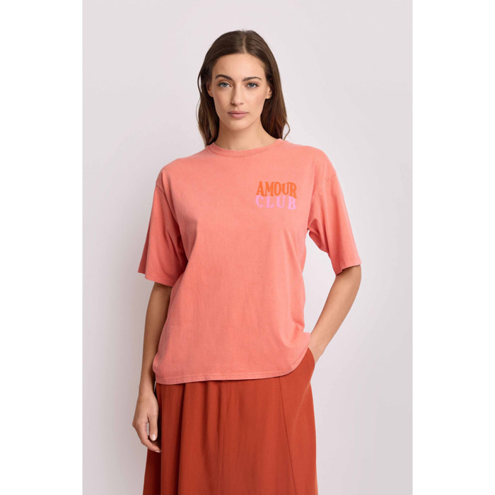 Kocca - T-shirt con maxi stampa sul retro Donna, Tinta unita, Girocollo