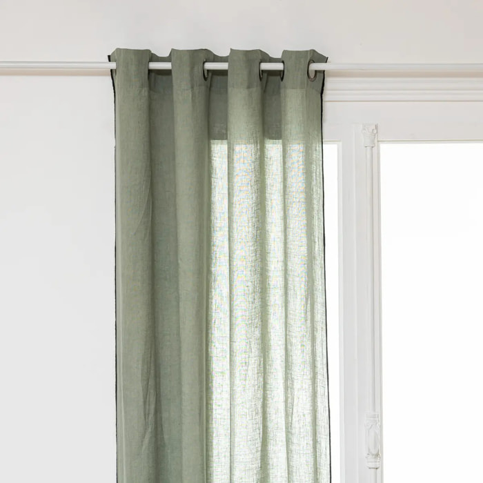 Rideau "Linah" vert céladon 130x260cm