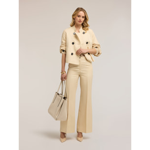 Motivi - Giacca doppiopetto in misto lino - Beige