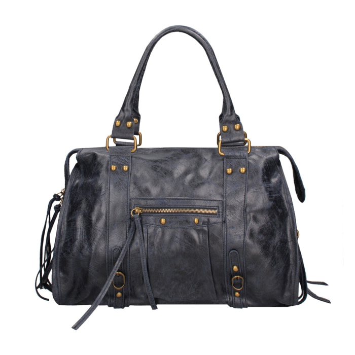 Borsa a spalla da donna - Modello Clara - Vera pelle - 41.0 x 28.0 x 13.0 cm