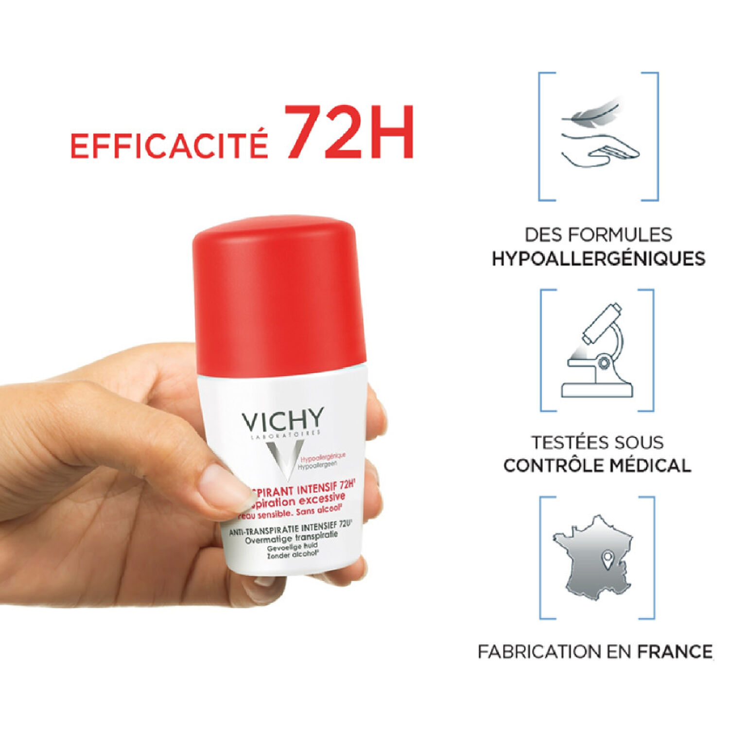 Déodorant Stress Resist 72h  - Roll-On Traitement Anti-Transpirant 50 ml
