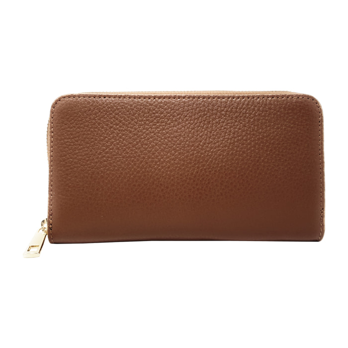 Chicca Borse Portafogli Lungo Donna in Pelle Cuoio