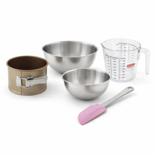 Set de 5 ustensiles de pâtisserie moule à gâteaux bols spatule et verre doseur Zenker Mojave Gold