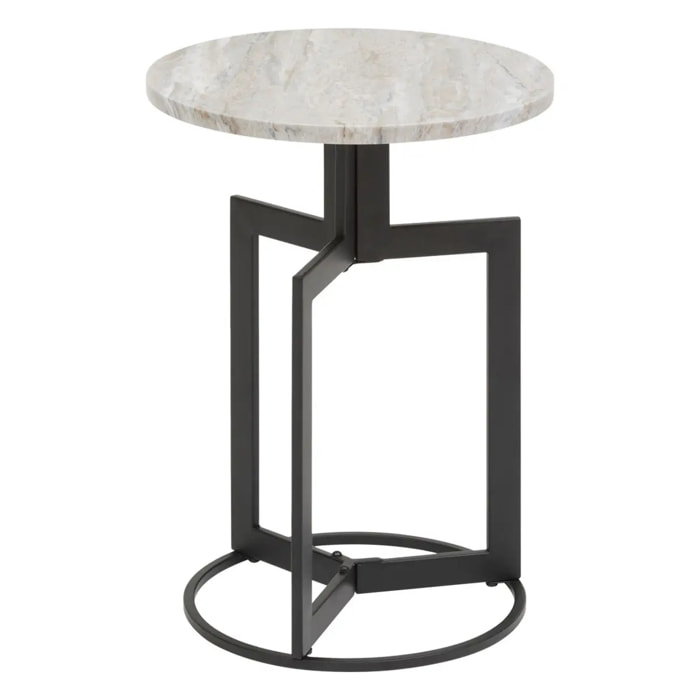 Table d'appoint Tusco noir 35x35cm