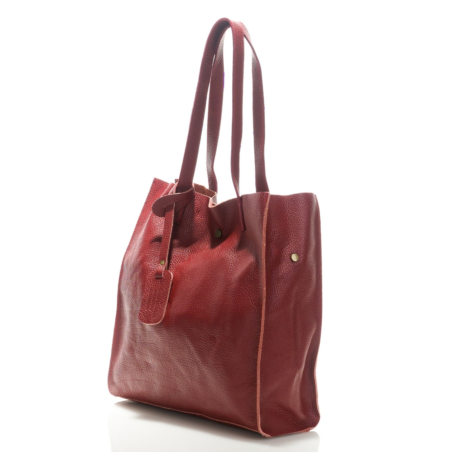 Borse Donna colore Bordeaux-in pelle Made in Italy 34x28x12cm