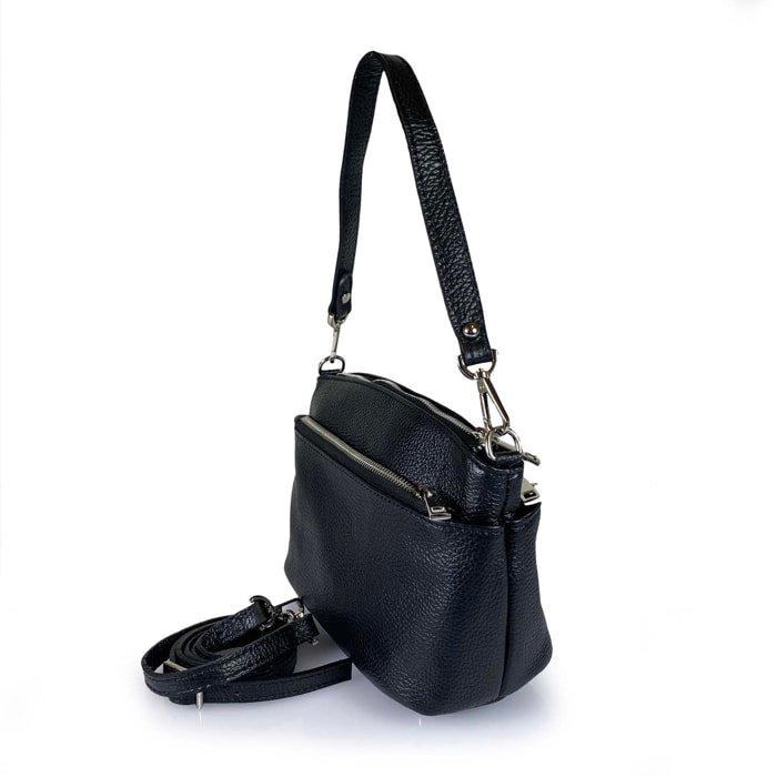 Borse Donna colore Nero-in pelle Made in Italy 24 X 16 X 6cm