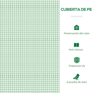 Invernadero de Exterior, 200x80x45 cm, Invernadero de Jardín con 4 Ventanas Enrollables de Malla, Marco de Acero y Cubierta de PE 140g/Ã£Å½Â¡ Anti-UV para Cultivos, Plantas, Flores, Verde
