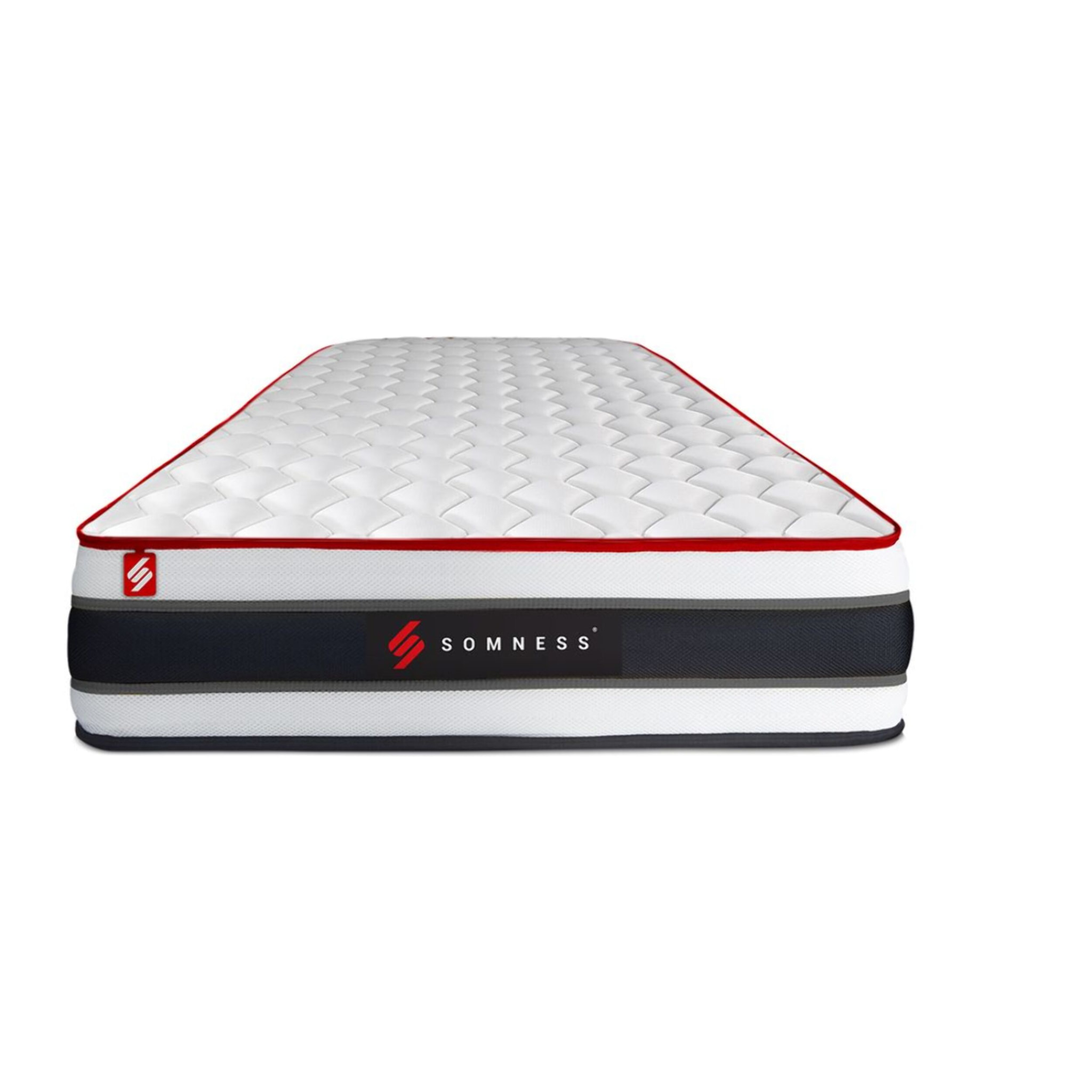 Ensemble Matelas Sommier 90x190 cm - Sommier Blanc (déjà monté) - Energy