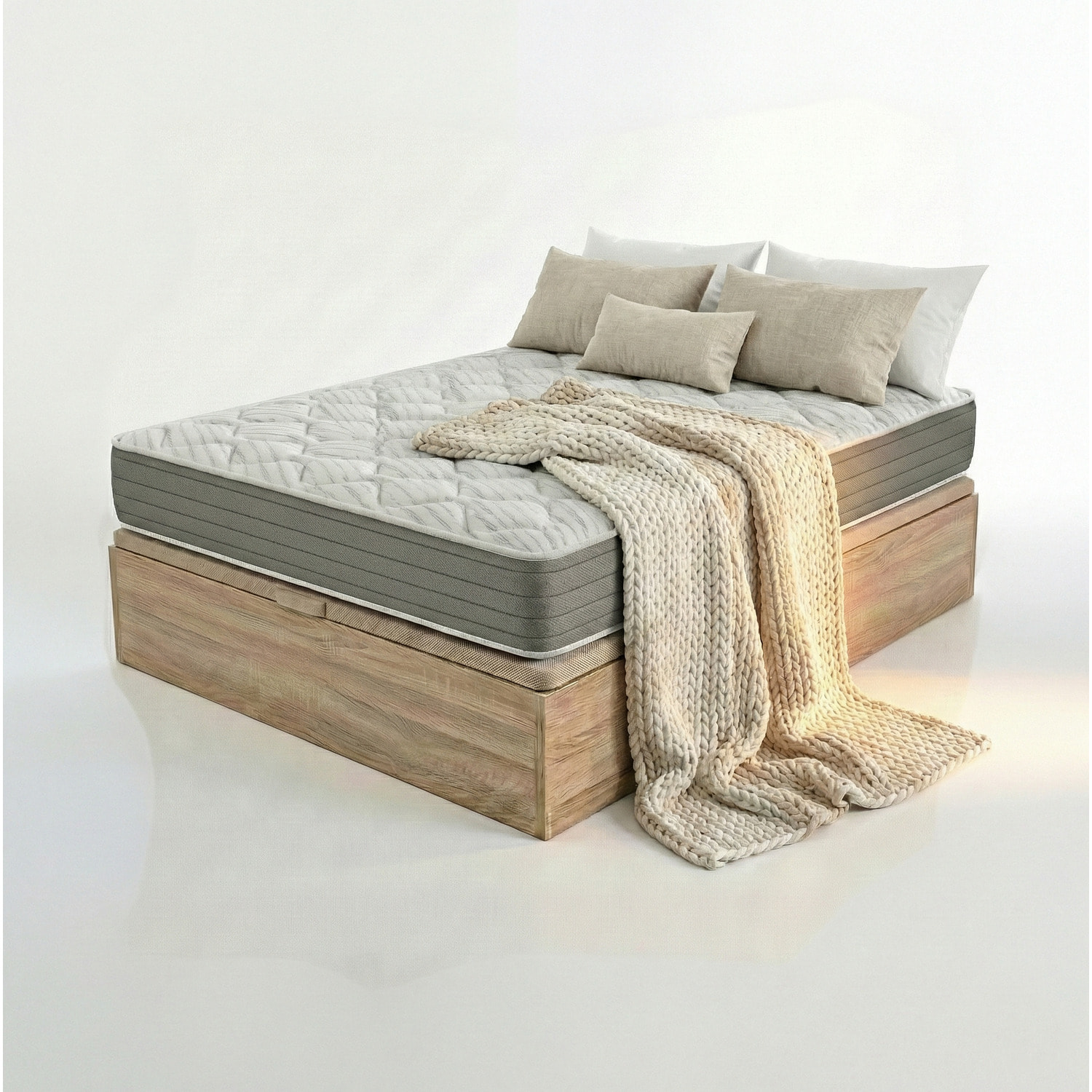 Colchón Espuma HR + Canapé Blanco | ENVIO, ENTREGA Y RETIRADA INCLUIDO | Ceramic 20