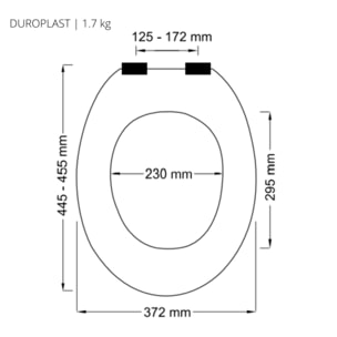Abattant wc Thermo dur avec frein de chute NEELA Cappuccino mat - Charnières ABS Chromé Spirella