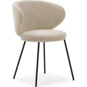 Lot de 2 chaises en tissu - COCOON