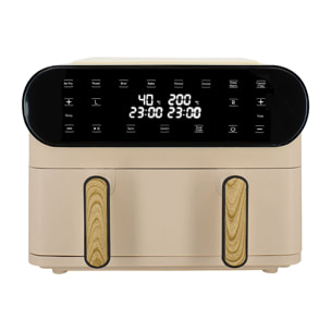 Friteuse sans huile double cuve 11L crème COLORAMA