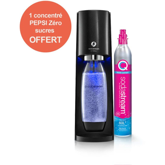 Machine à soda SODASTREAM E-TERRA noire