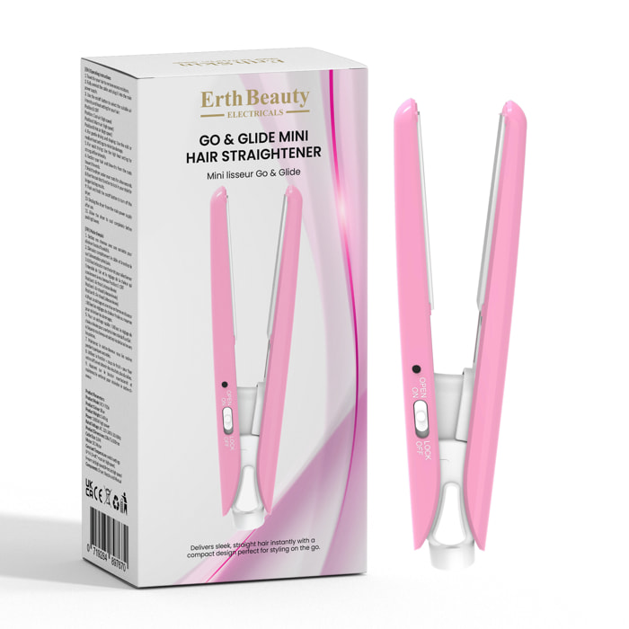 Go & Glide Mini-Haarglätteiser Rosa