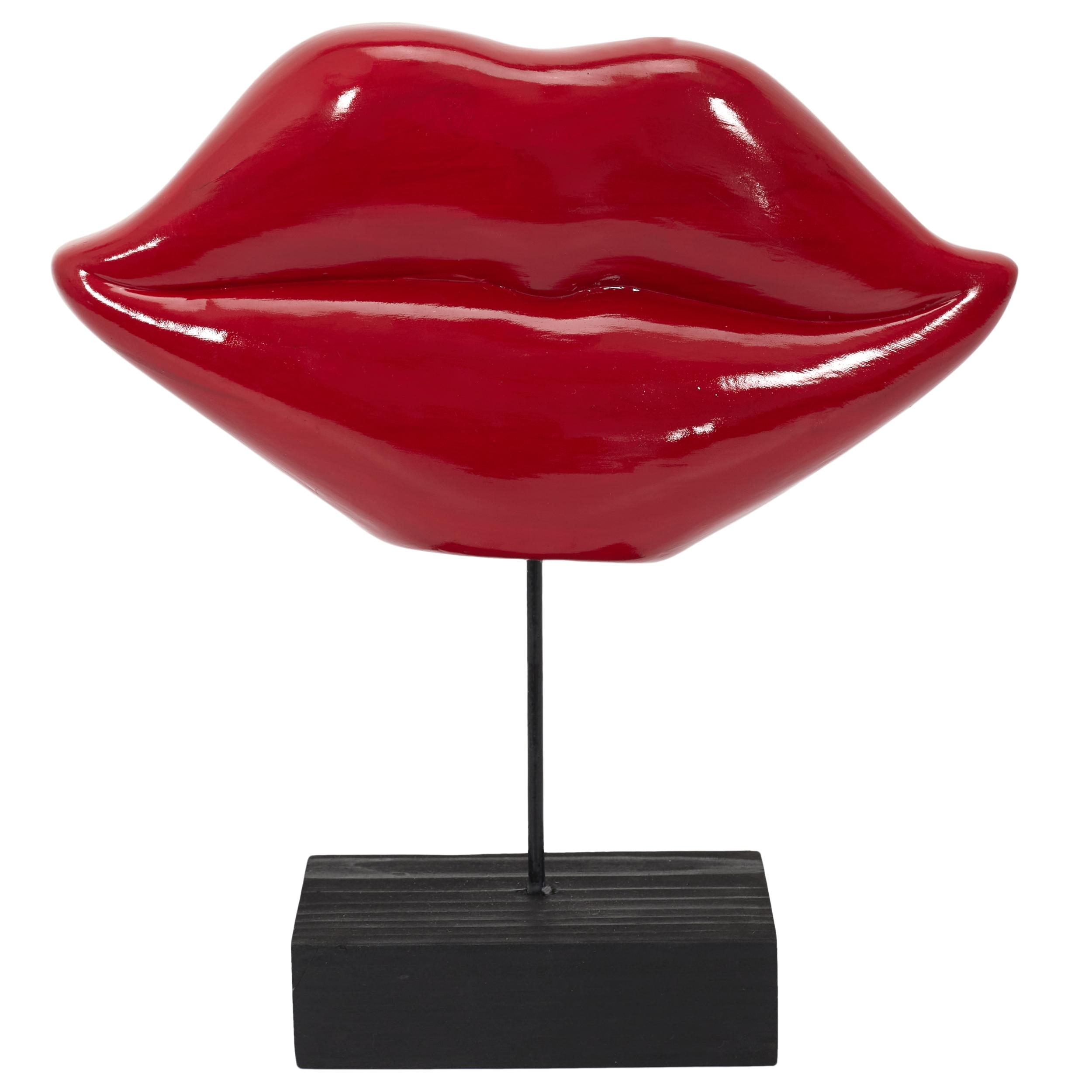 DECO A POSER BOUCHE ROUGE H20CM M6