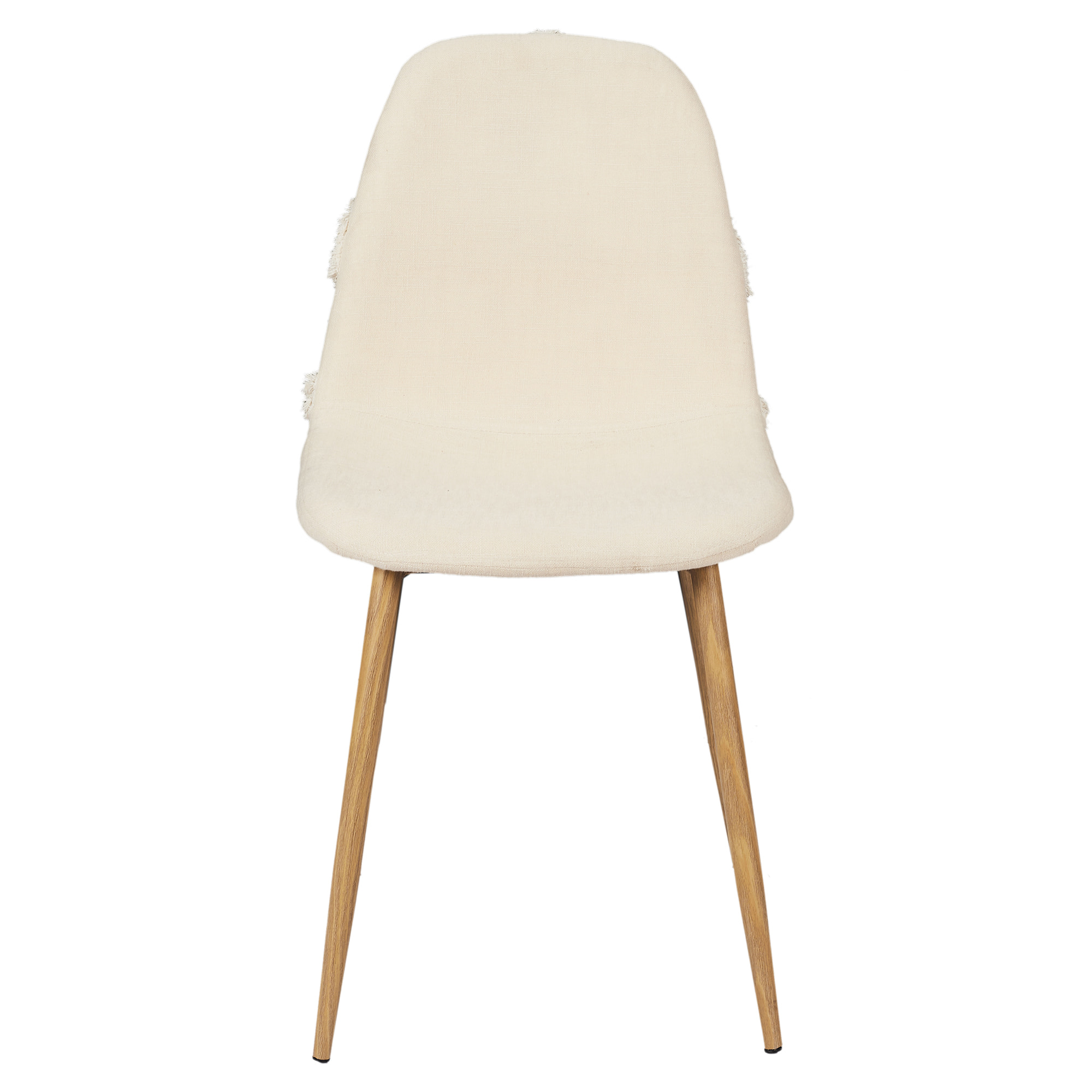 Chaise Faro Pieds Metal Imitation Bois - Lot De 4