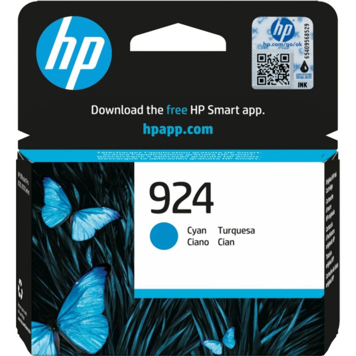 Cartouche d'encre HP Originale 924 Cyan Standard - 6S8T1AE