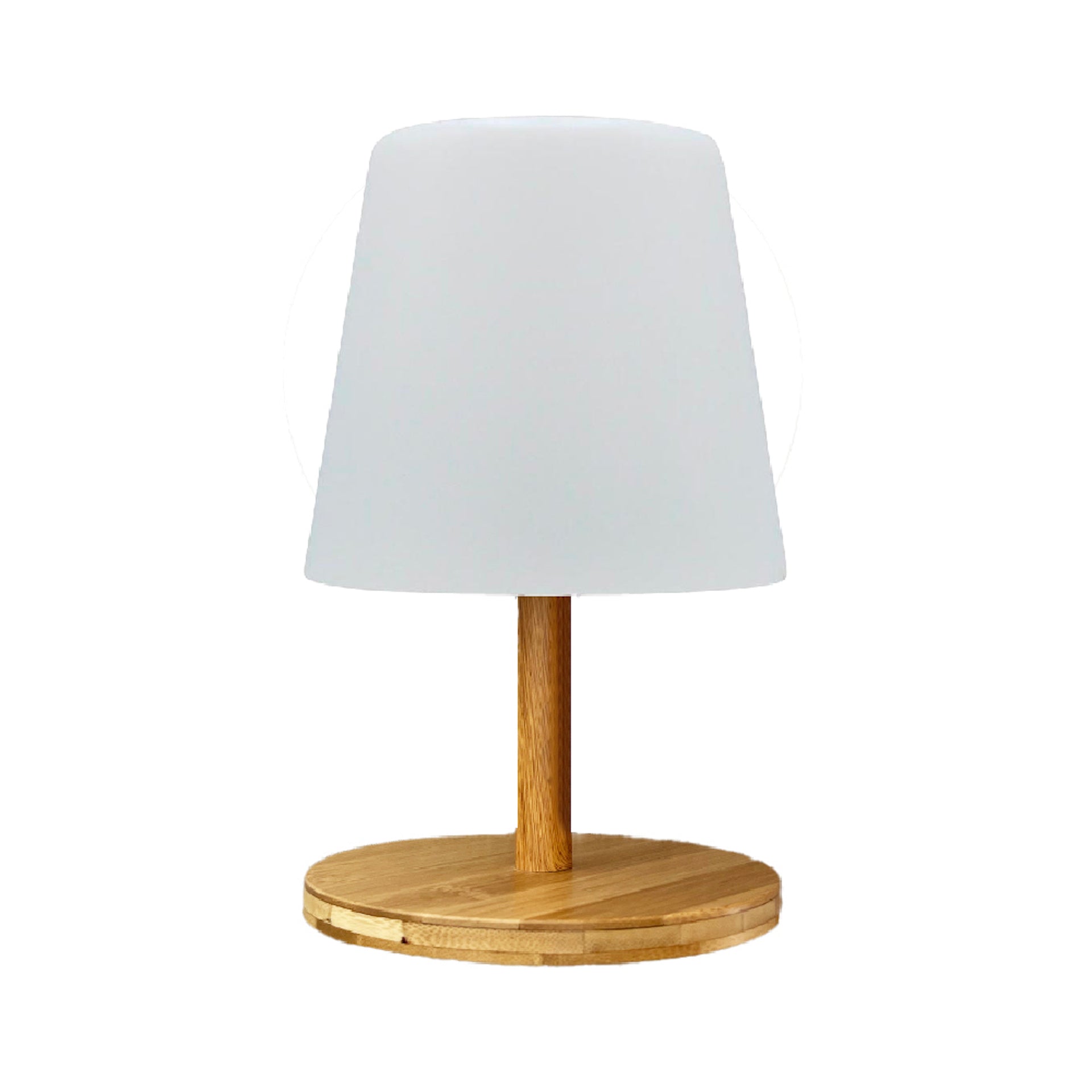 Lot de 2 lampes de table sans fil rechargeables USB effet bois LED blanc chaud dimmable 2x STANDY MINI WOOD H25cm
