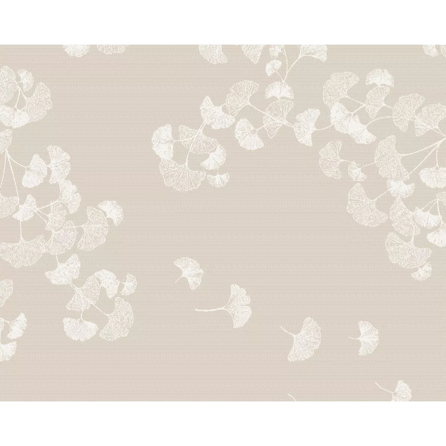 Set pur coton motif jacquard beige Mille ginkos naturel